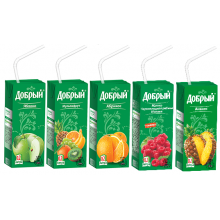 Соки и нектары  "Добрый " в ассортименте 0,2 л.